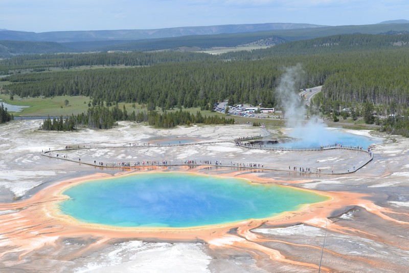 Vue sur Prismatic bassin Yellowstone