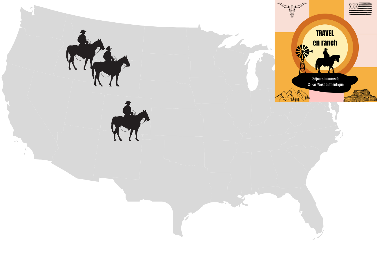 carte séjours en ranch ouest américain